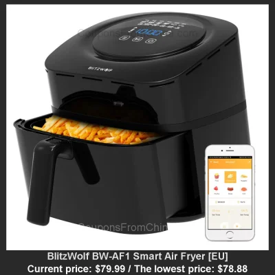 n____S - BlitzWolf BW-AF1 Smart Air Fryer [EU]
Cena: $79.99 (najniższa w historii: $...