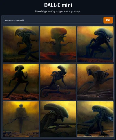 jast - #dalle #alien #giger
Co by było gdyby Aliena robił Beksiński :-)