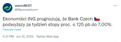 haha123 - FED dzisiaj da 0.75, Czechy odpowiedzą na to 1.25.
A co na to nasze orły z...