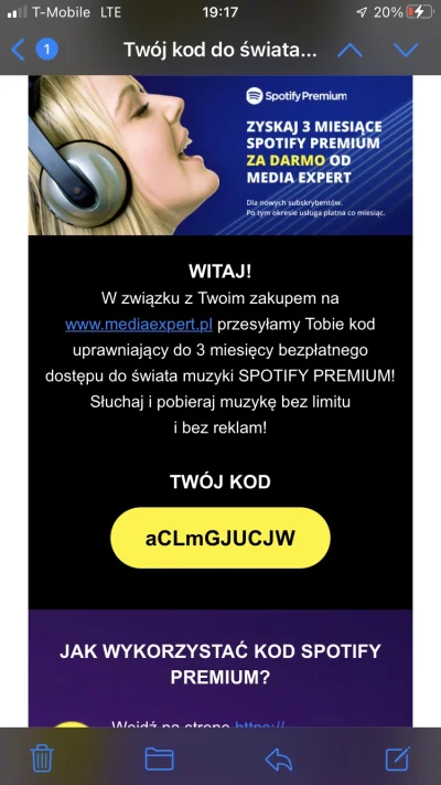 GregXXX - Kupiłem maszynkę do golenia i dostałem kod na #Spotify (｡◕‿‿◕｡) także jak k...