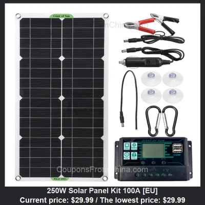 n____S - 250W Solar Panel Kit 100A [EU]
Cena: $29.99 (najniższa w historii: $29.99)
...