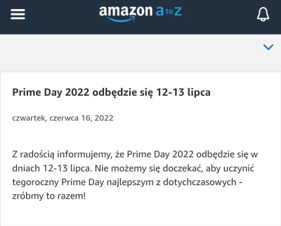 juziex - W tym roku Amazon organizuje prime w lipcu :) 

#amazon #amazonprime #prim...