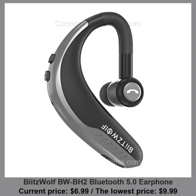 n____S - BlitzWolf BW-BH2 Bluetooth 5.0 Earphone
Cena: $6.99 (najniższa w historii: ...