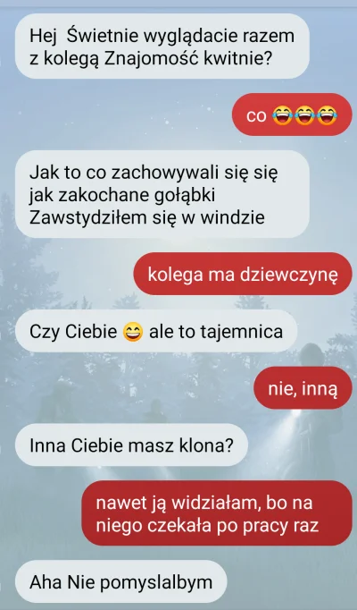 Zoyav - dostałam dziwną wiadomość od znajomego z pracy z innego działu

#niebieskie...