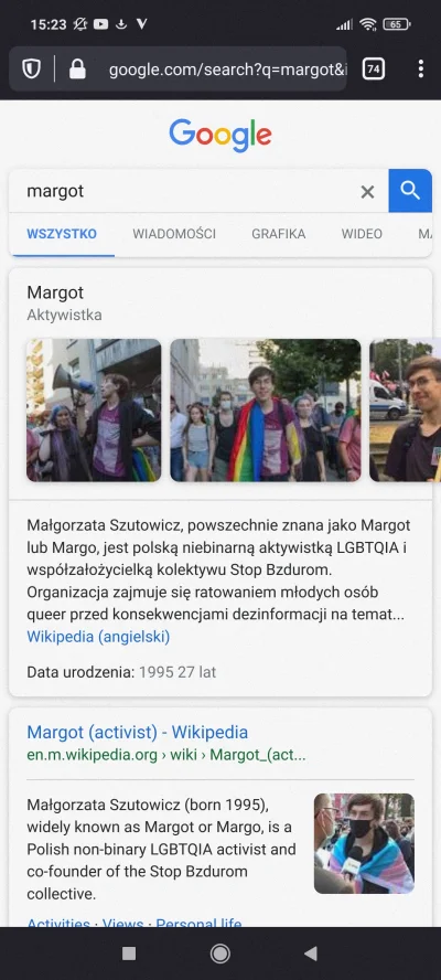RussianTeacher - @Itslilianka: kto to jest ta Margot ? google nie znajduje