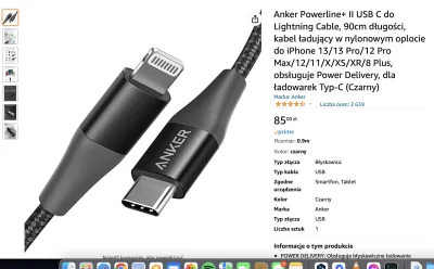 nortonas - #apple 
#iPhone
Potrzebuję kupić kabel z usb c na Lightning do ładowania...