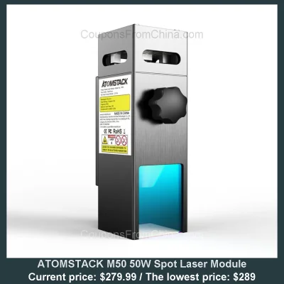 n____S - ATOMSTACK M50 50W Spot Laser Module
Cena: $279.99 (dotąd najniższa w histor...