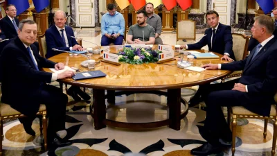 Kielek96 - > W spotkaniu z prezydentem Zełeńskim brali udział Prezydent Francji, Prez...