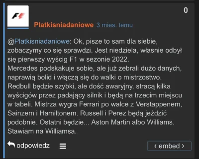 Platkisniadaniowe - Ale, że głupi jestem to jednak przyznaje XDD 
#f1