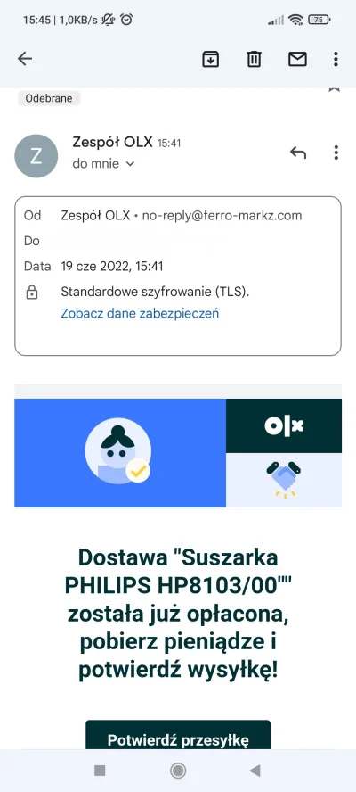 arco19 - Mirki, sprzedaje różne graty. Ten adres mailowy nadawcy to legit czy scam?

...