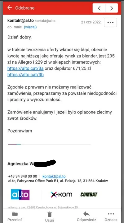 inko-gnito - Mirki jest afera.
Sklep al.to wystawił blendery w promocji, a że cena b...