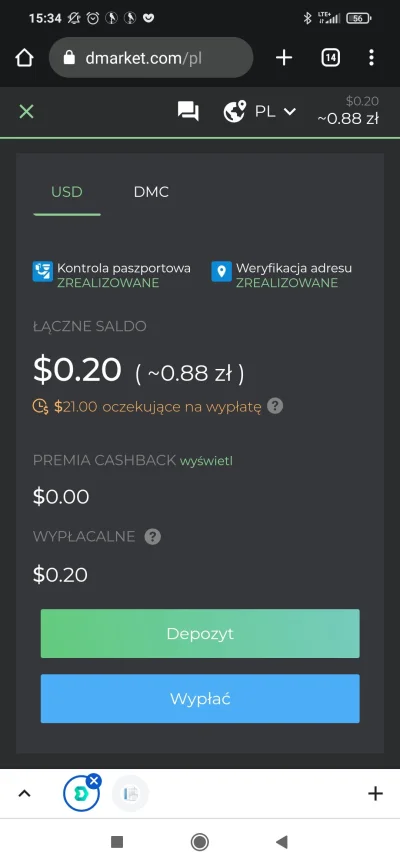 Brakus - #csgo
#dmarket
Długo wam szła kasa na konto z dmarket ?. Bo ja aktualnie mam...