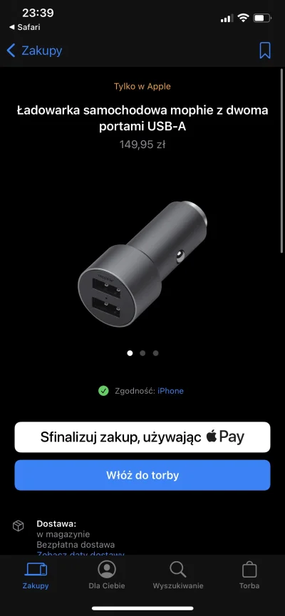 nortonas - #apple
#iphone
#telefony

Głupi ja. Kupiłem za jedyne 150 zł xD ładowarkę ...