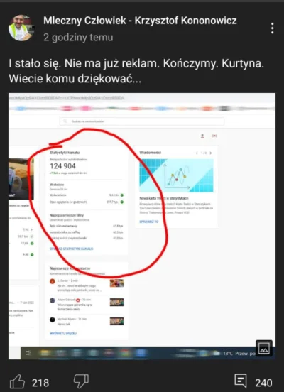 knur997 - Miał pomagać do końca życia, a nie do końca monetyzacji ( ͡° ͜ʖ ͡°)
#konon...