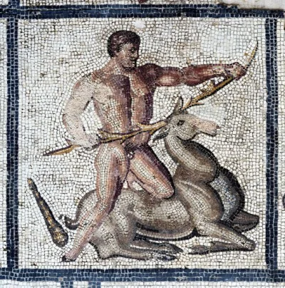 IMPERIUMROMANUM - Herkules i łania kerynejska

Rzymska mozaika ukazująca Herkulesa,...