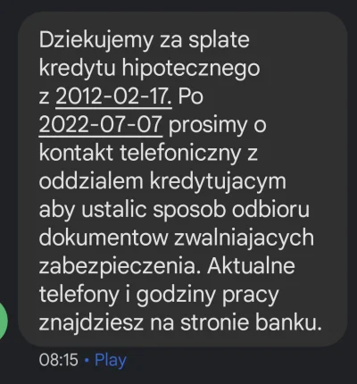 barteck - Mirki, pijcie ze mnie kompot, #!$%@? na #kredythipoteczny 
spłacone 12 lat ...