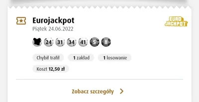 bylu - Mireczki plusujo. 

Wydałem 12.50 na #eurojackpot 230 mln do zgarnięcia - 10% ...