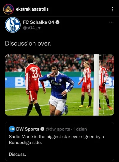 malyrycerz - Schalke wyjaśniło 
#bundesliga #bayernmonachium #schalke 
#realmadryt ...