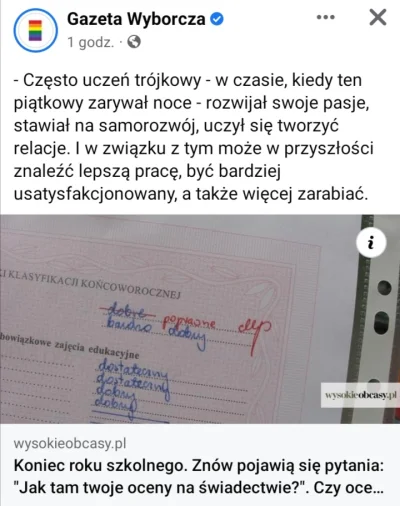 M.....z - Czy tylko ja zauważyłem w ostatnim czasie nagonkę na uczniów z dobrymi ocen...