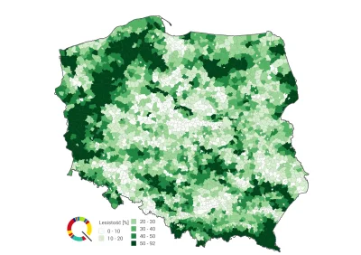 I.....t - Cóż za przypadek, że koreluje to z procentowym zalesieniem danego powiatu o...