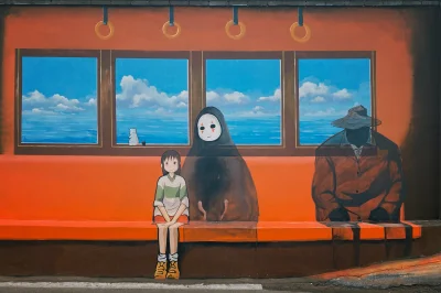 thymotka - #mural inspirowana #spiritedaway gdzies w chinach. #geniuszewandalizmu