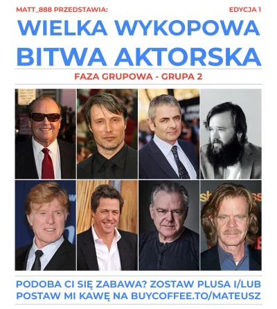 Matt_888 - WIELKA WYKOPOWA BITWA AKTORSKA - EDYCJA 1!
Faza grupowa - Grupa 2!

Tag...