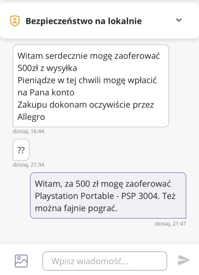 Ignac96 - Uwielbiam sprzedawać konsolki na portalach. Zawsze można się potargować i t...