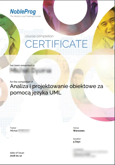 arysto2011 - Mam certyfikat z gówno szkolenia w NobleProg