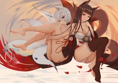 synbozy777 - #kaga #akagi #zakolanowkianime #randomanimeshit #kemonomimi #kitsunemimi...