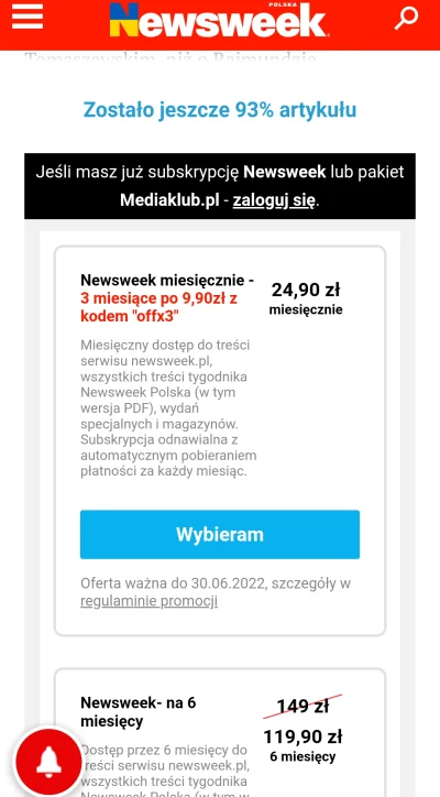 LeP - Paywall na 93% tekstu ale i tak już jest główna z płomieniem ¯\\(ツ)\_/¯ Przecię...