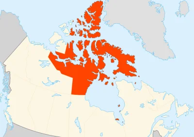kinlej - A to jest Nunavut. Ma powierzchnię 2 mln km kw. (6 razy więcej niż Polska) a...