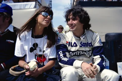 Rzeszowiak2 - Nelson Piquet ze swoją dziewczyną Sylvią, Grand Prix USA w Long Beach, ...