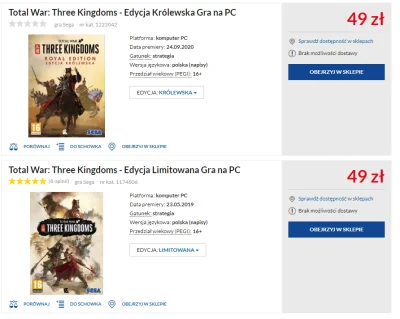 Jaklam_ - W #rtveuroagd można kupić Total War Three Kingdoms za 49zł, obecna cena na ...