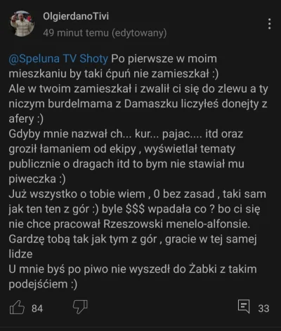 S.....H - Hahahah, jak nie menel, to patotato pet, jak nie Kosno nieudacznik to preze...