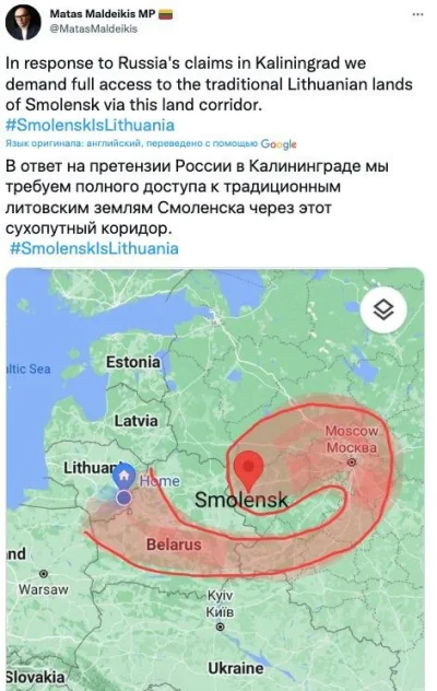 U.....s - Litewski polityk w odpowiedzi na placz Rosji o Kaliningrad domaga sie koryt...