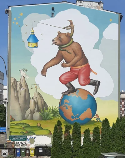 slonek123 - W Lublinie powstał antywojenny mural wykonany przez ukraińskiego artystę....