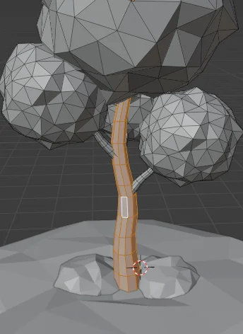 h3lloya - Ściągnąłem sobie model takiego drzewa i jak zaznaczam polygon na pniu i wci...