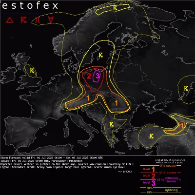 Bad_Sector - @Vavali: Estofex Wam trójeczke dał na dzisiaj, im akurat warto wierzyć (...