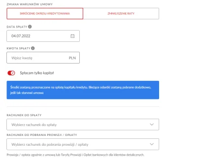 Crisu - Chciałem w pekao złozyć dyspozycję nadpłaty kredytu i mam taki przełącznik. M...