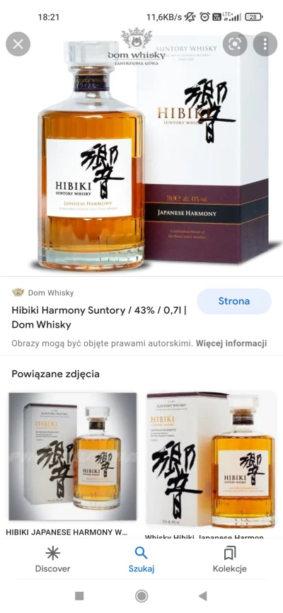 malibu99 - @loczyn Hibiki jest blended (nie blanded malt) a jest zajebiste no i koszt...