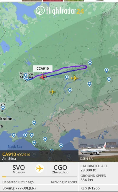 lopes72 - Air China z Moskwy do Zhengzhou zawraca.
Powód nieznany.
A przed chwilą też...
