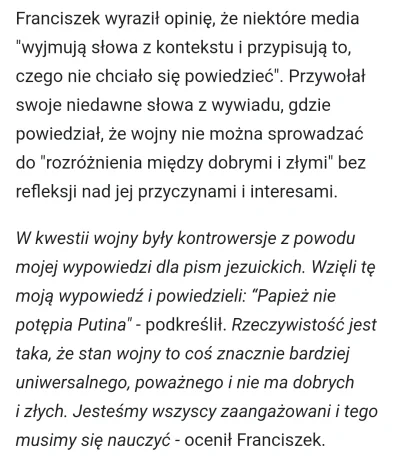 waro - Najgorszy typ papieża - ch*j filozof symetrysta.

Widać, że przez gardło mu ...