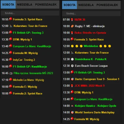 QRQ - Pro tip. 
Jak ktoś ogląda f1 na strimsach i go wkurzają inne wydarzenia w ramó...