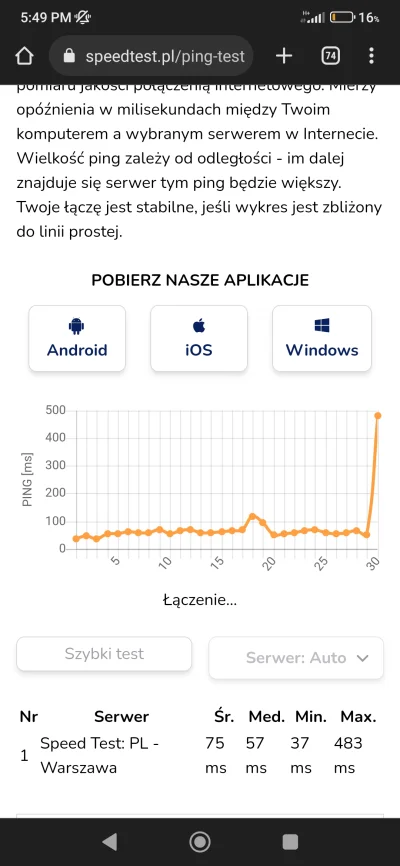 taq08 - #internetmobilny#internet #informatyka
Witam mam ostatnio problem z łączem s...