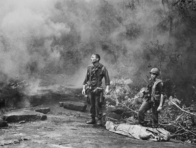 myrmekochoria - Amerykańscy żołnierze z martwym towarzyszem, Wietnam 1966.

#starsz...