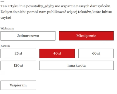 wolodia - Gdybym oszalał i postanowił wspierać Krytykę Polityczną, to jako darczyńca ...