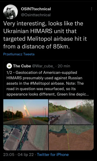 mel0nik - Zlokalizowano miejsce, z którego strzelano HIMARSami do Melitopola, rakiety...