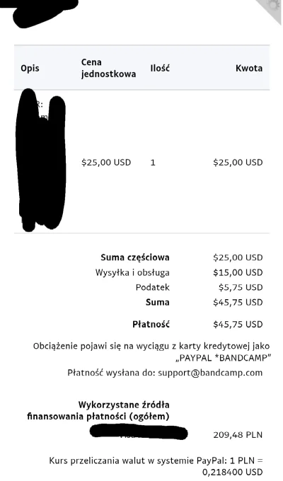 zarroc - Robiłem zakup z usa na #bandcamp i musiałem w polsce dopłacić jeszcze 50pln....