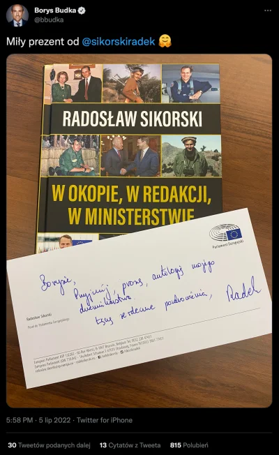 L3stko - Dobromir Sośnierz jako europoseł kolportował wśród innych europosłów Raport ...
