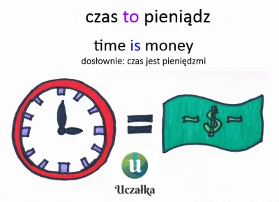 uczalka - #idiomyzuczalka 006/?
czas to pieniądz
time is money
dosłownie: czas jes...